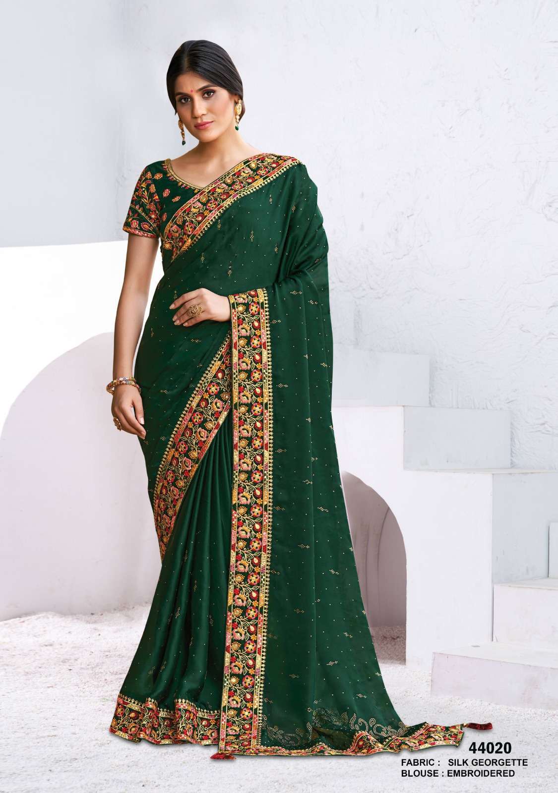 Mahotsav Presents Norita 44000 Series Swaraa Crape Silk Exclusive Sarees For Every Occasion Catalog wholesaler and Exporter 