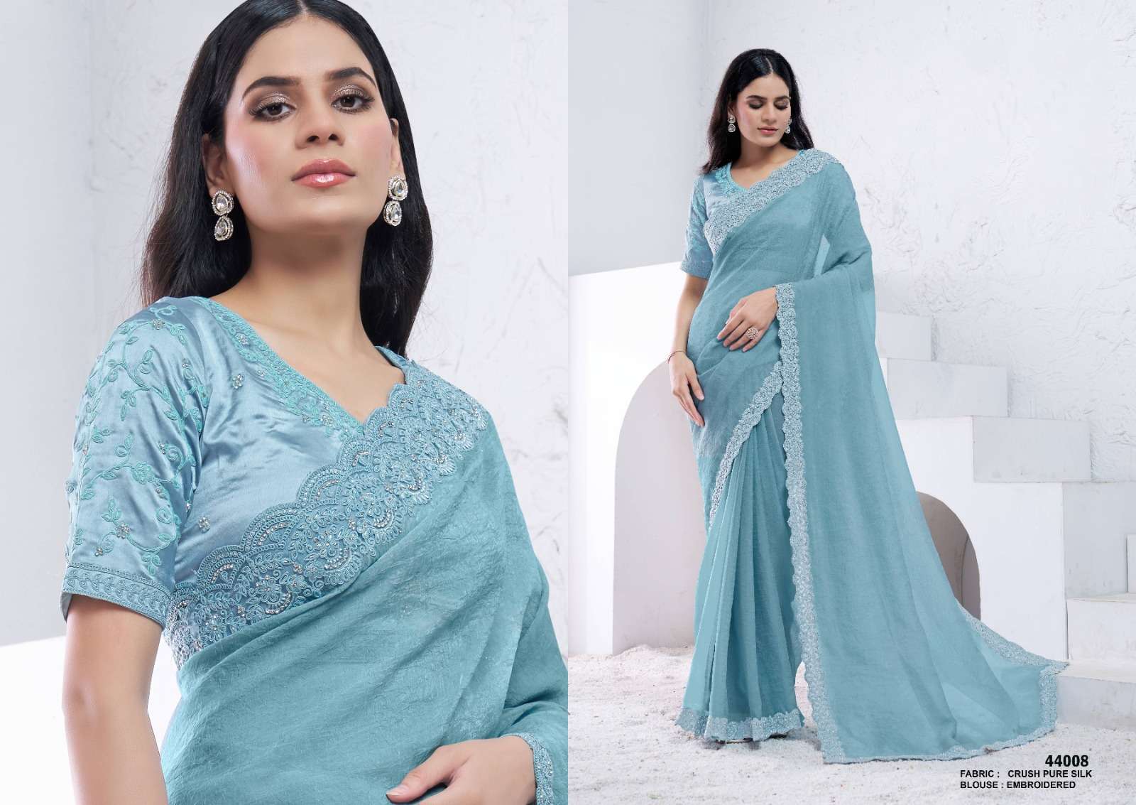 Mahotsav Presents Norita 44000 Series Swaraa Crape Silk Exclusive Sarees For Every Occasion Catalog wholesaler and Exporter 