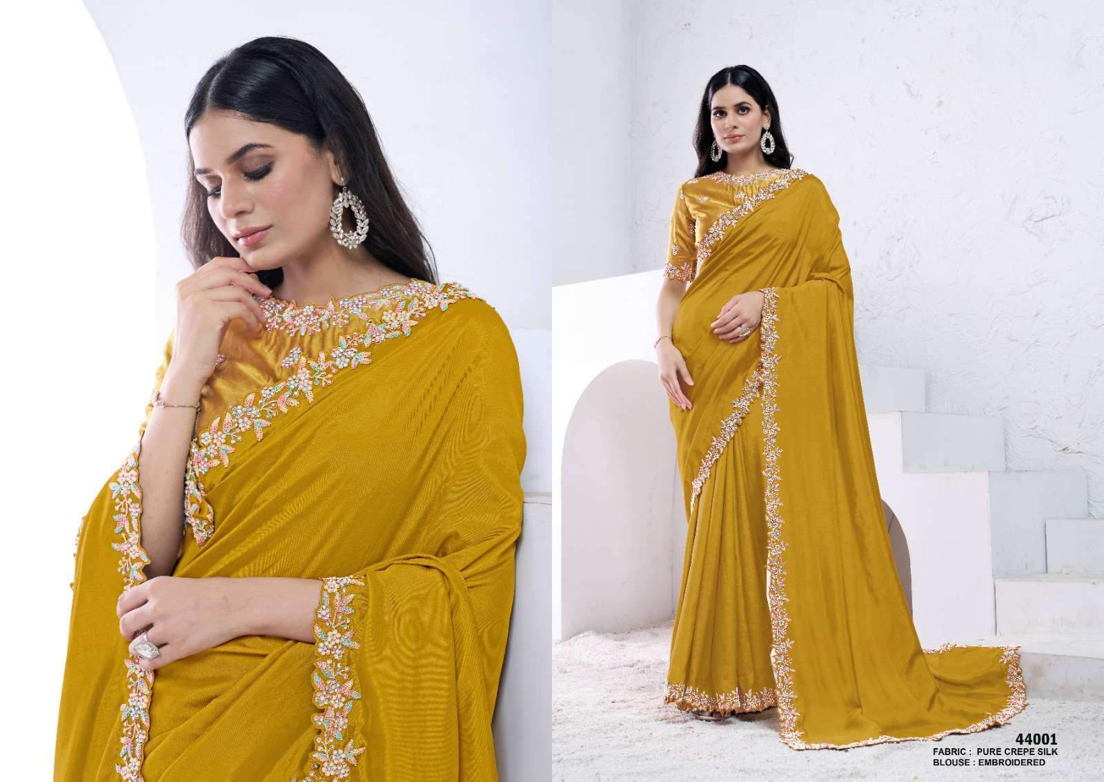 Mahotsav Presents Norita 44000 Series Swaraa Crape Silk Exclusive Sarees For Every Occasion Catalog wholesaler and Exporter 