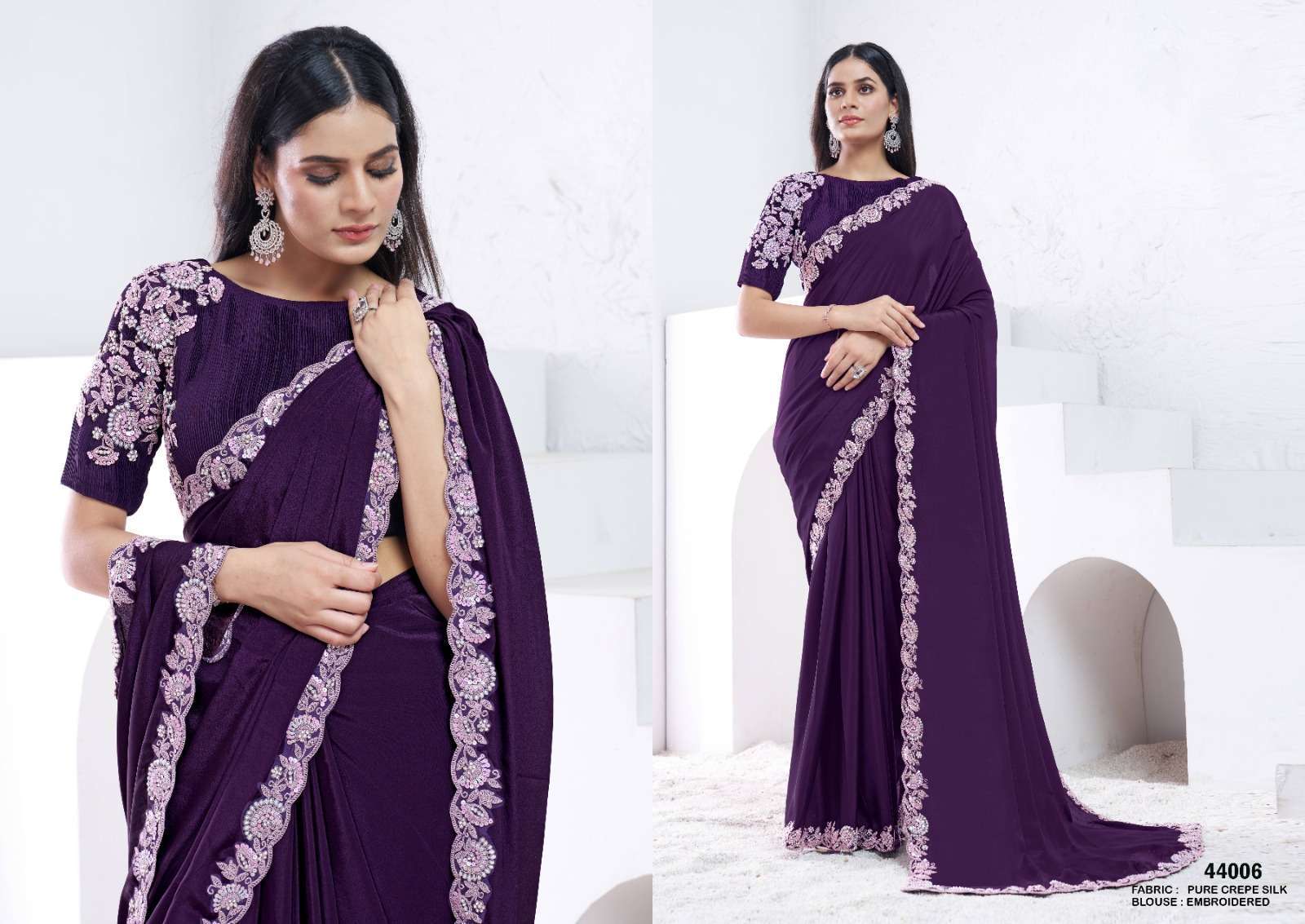 Mahotsav Presents Norita 44000 Series Swaraa Crape Silk Exclusive Sarees For Every Occasion Catalog wholesaler and Exporter 