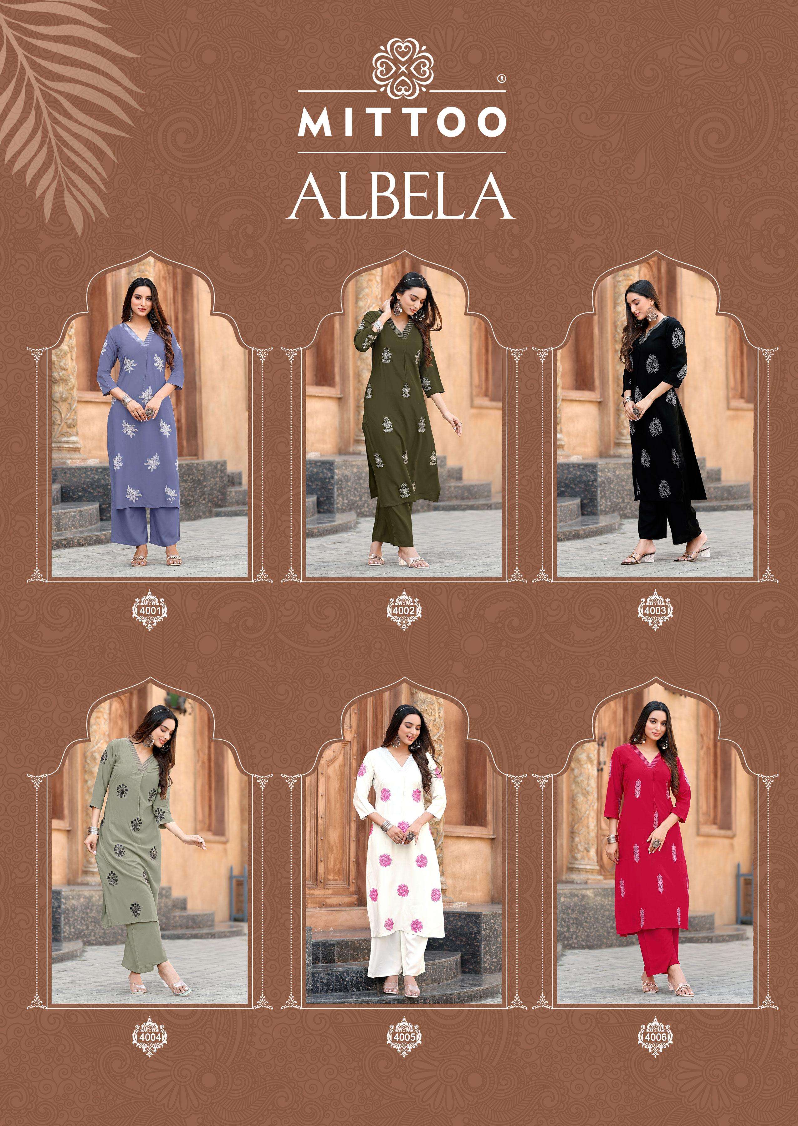MITTOO PRESENTS ALBELLA FANCY RAYON KURTIS CATALOG WHOLESALER AND EXPORTER IN SURAT