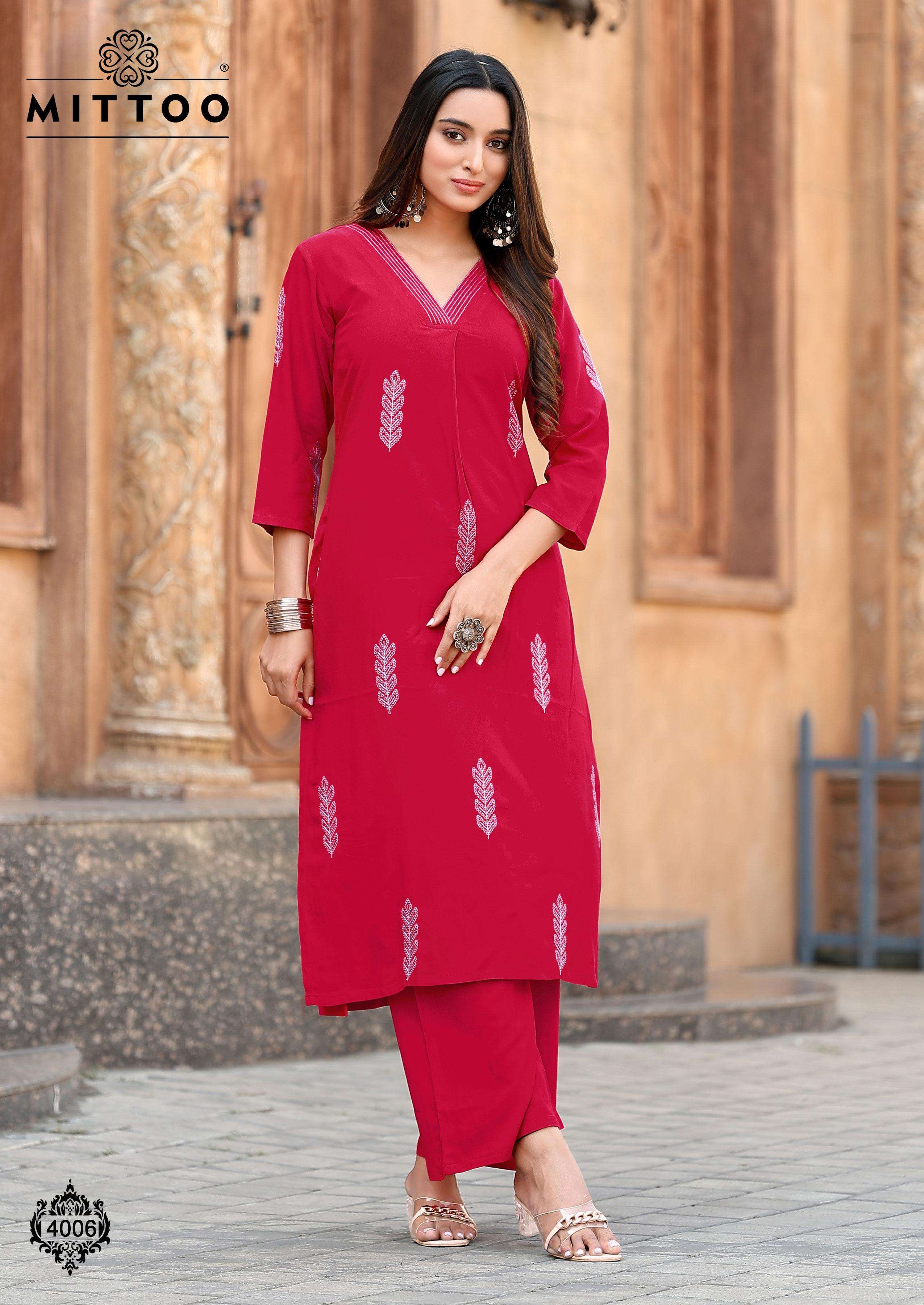 MITTOO PRESENTS ALBELLA FANCY RAYON KURTIS CATALOG WHOLESALER AND EXPORTER IN SURAT