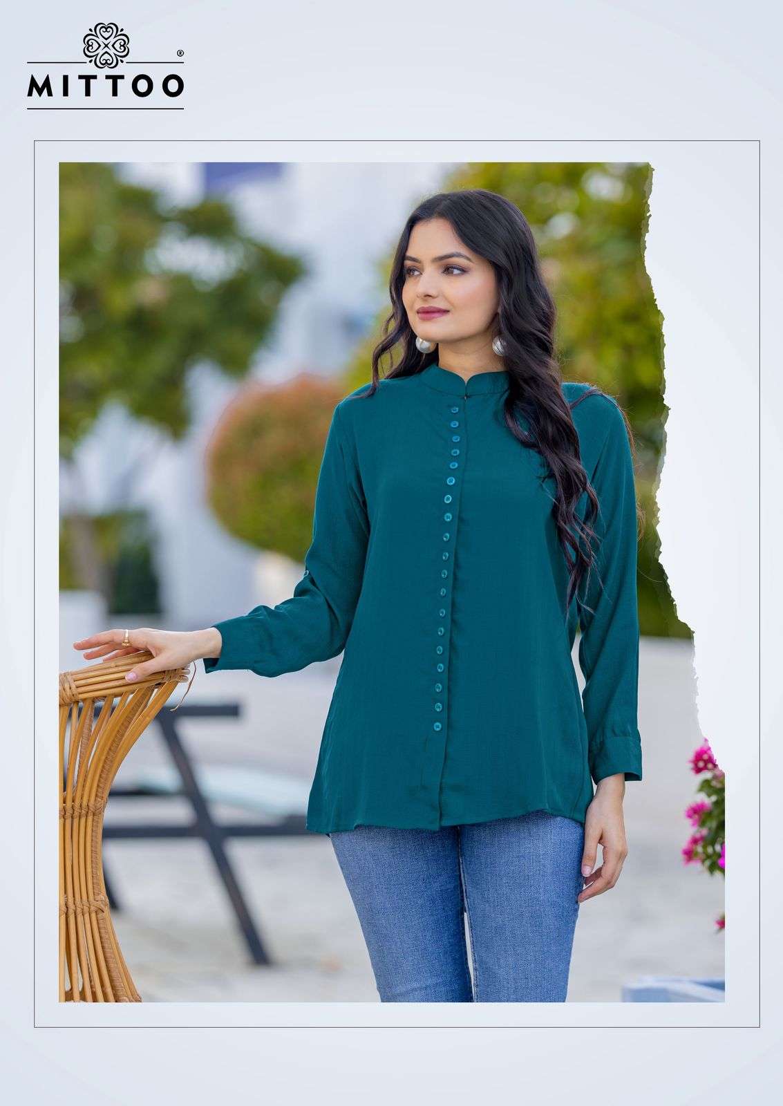 MITTOO PRESENTS CUDBURY RAYON SHORT KURTIS CATALOG WHOLESALER AND EXPORTER IN SURAT