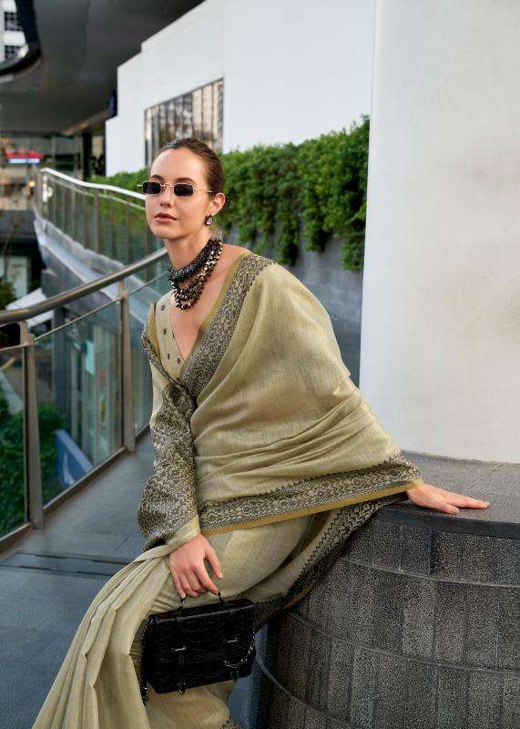 rajpath presents blackberry linen tissue silk elegant style saree catalog wholesaler and exporter 