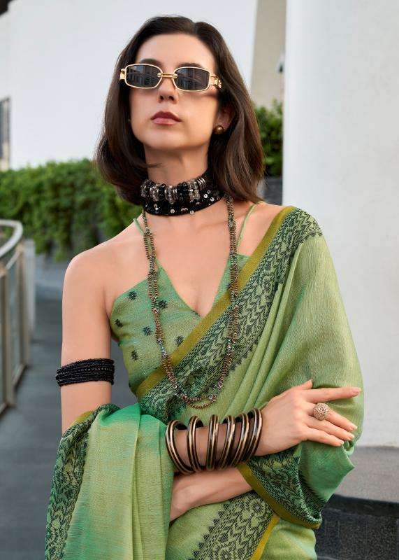 rajpath presents blackberry linen tissue silk elegant style saree catalog wholesaler and exporter 