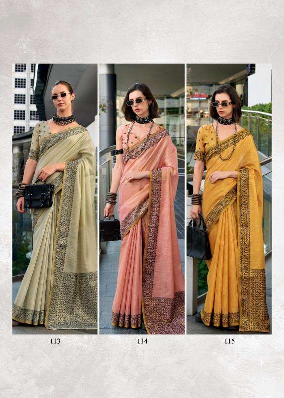 rajpath presents blackberry linen tissue silk elegant style saree catalog wholesaler and exporter 