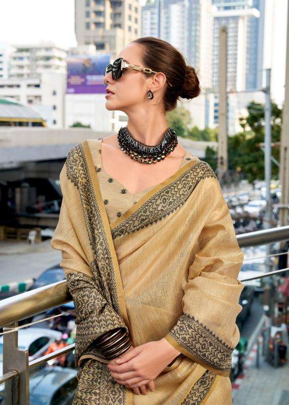 rajpath presents blackberry linen tissue silk elegant style saree catalog wholesaler and exporter 