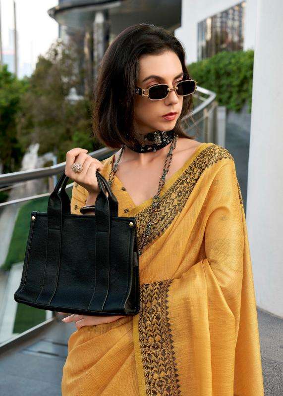 rajpath presents blackberry linen tissue silk elegant style saree catalog wholesaler and exporter 