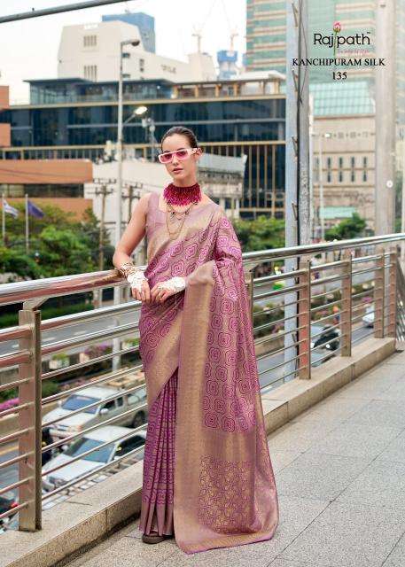 rajpath presents butterscotch kanchivaram handloom stylish look saree catalog wholesaler and exporter 