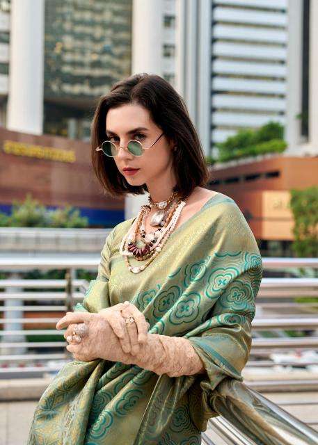 rajpath presents butterscotch kanchivaram handloom stylish look saree catalog wholesaler and exporter 