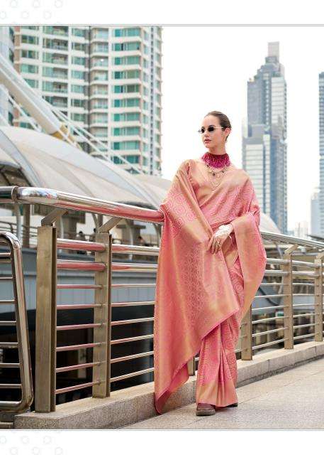 rajpath presents butterscotch kanchivaram handloom stylish look saree catalog wholesaler and exporter 