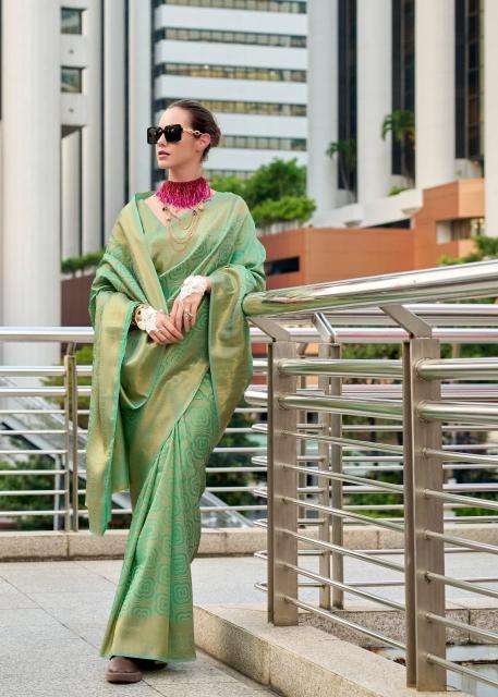 rajpath presents butterscotch kanchivaram handloom stylish look saree catalog wholesaler and exporter 