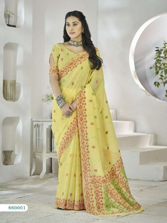 Rajpath Presents Disha Silk Wholesale Linen Fabrics Indian Sarees Catalog Wholesaler And Exporter 