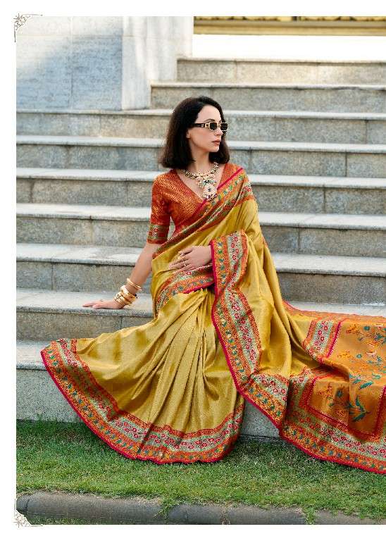 Rajpath Presents Rajkumari Wholesale Tissue Silk Party Wear Sarees Catalog Wholesaler And Exporter In Surat