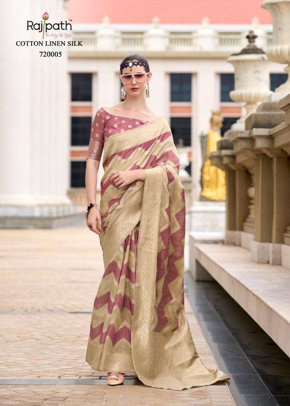 Rajpath Presents Renault Cotton Linen Silk Stylish Look Saree For Womens Catalog wholesaler And Exporter 