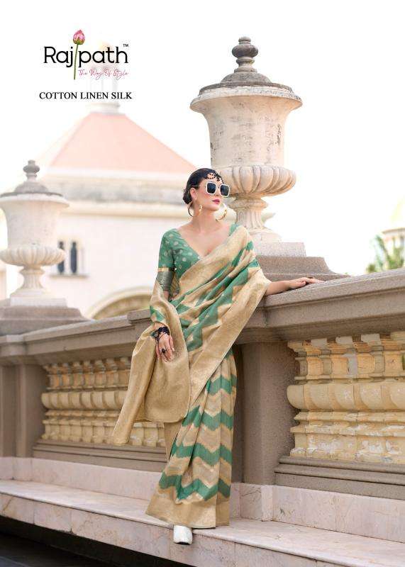 Rajpath Presents Renault Cotton Linen Silk Stylish Look Saree For Womens Catalog wholesaler And Exporter 