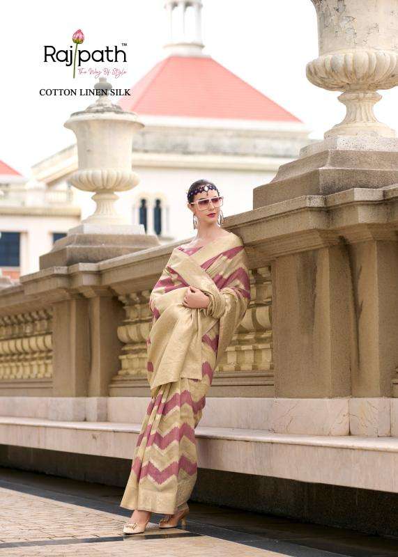 Rajpath Presents Renault Cotton Linen Silk Stylish Look Saree For Womens Catalog wholesaler And Exporter 