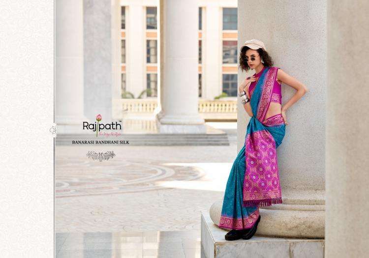 rajpath presents zara silk ikkat silk attractive look saree catalog wholesaler and exporter in surat