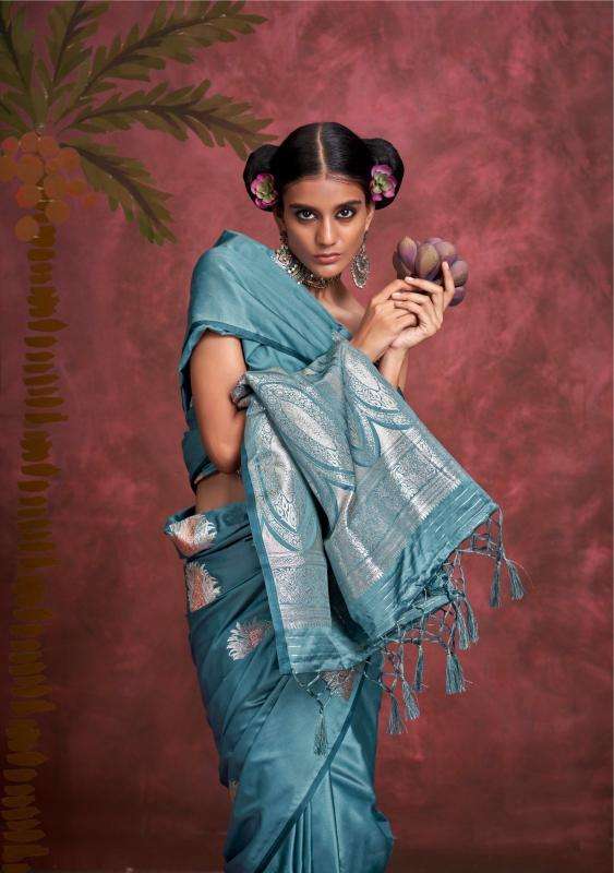  rajtex presents kanthkala panther satin handloom shop trendy sarees catalog wholesaler and exporter in surat