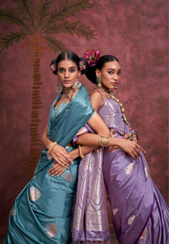  rajtex presents kanthkala panther satin handloom shop trendy sarees catalog wholesaler and exporter in surat