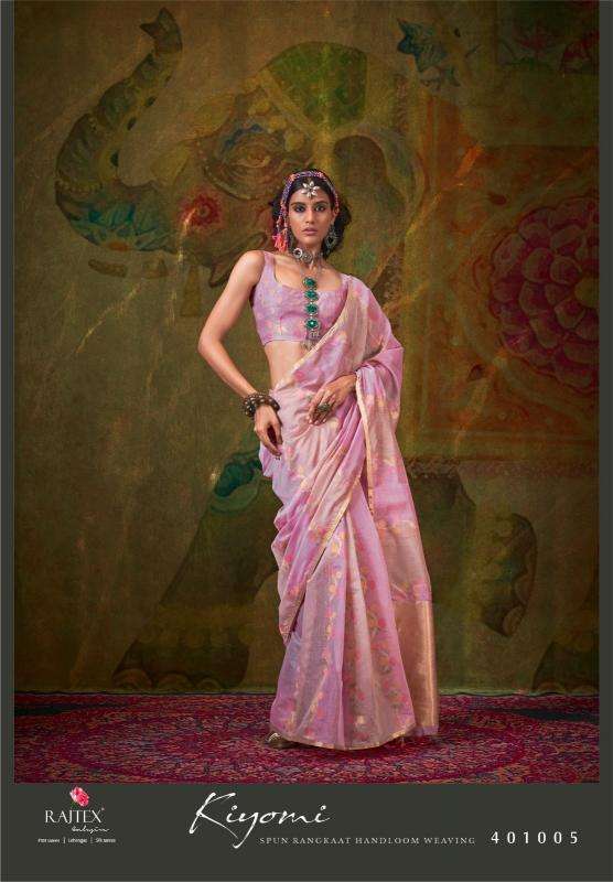 rajtex presents kiyomi rangkaat weaving pattern designer saree catalog wholesaler and exporter 