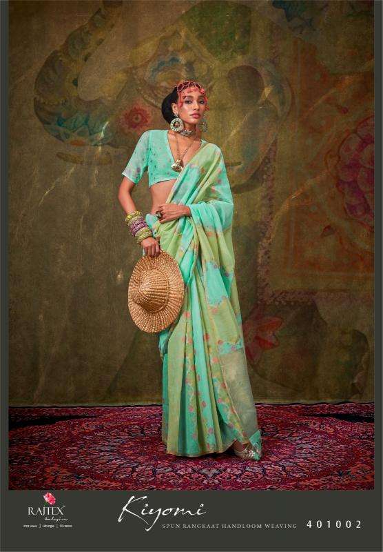 rajtex presents kiyomi rangkaat weaving pattern designer saree catalog wholesaler and exporter 