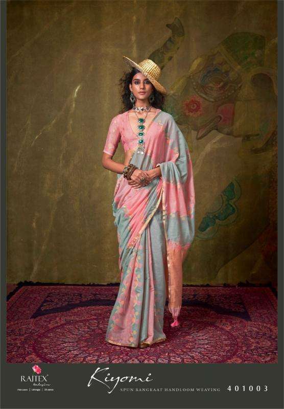 rajtex presents kiyomi rangkaat weaving pattern designer saree catalog wholesaler and exporter 
