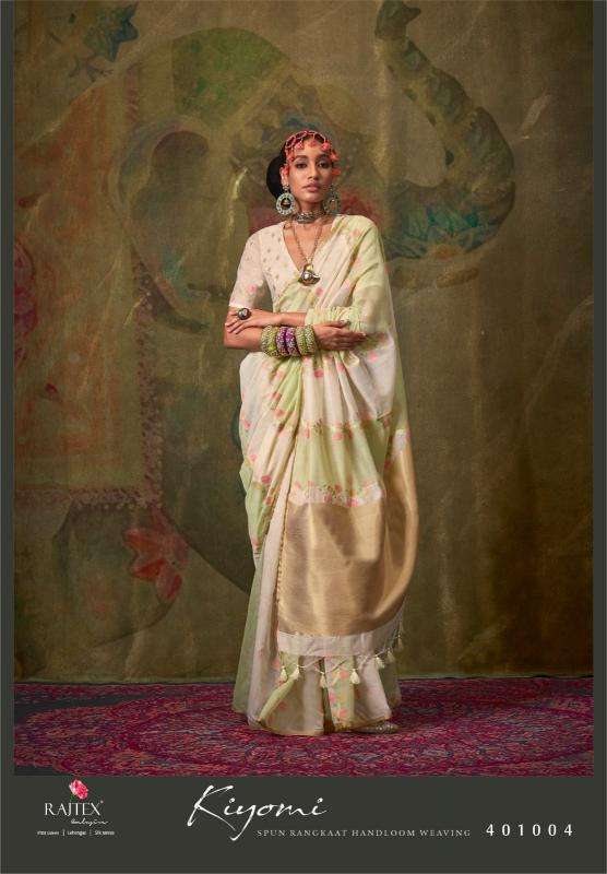 rajtex presents kiyomi rangkaat weaving pattern designer saree catalog wholesaler and exporter 