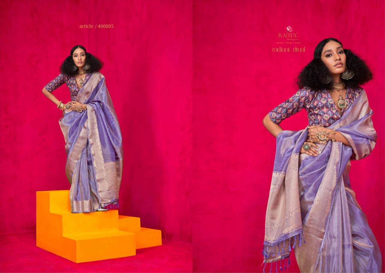 Rajtex Presents Klaila  Zari Tissue Attractive Look Fancy Sarees Catalog Wholesaler And Exporter 
