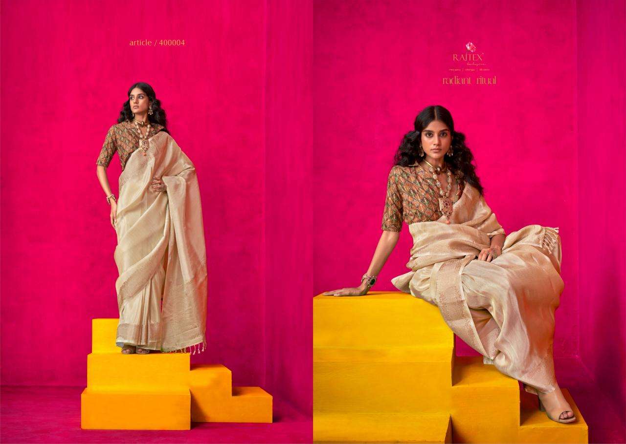 Rajtex Presents Klaila  Zari Tissue Attractive Look Fancy Sarees Catalog Wholesaler And Exporter 