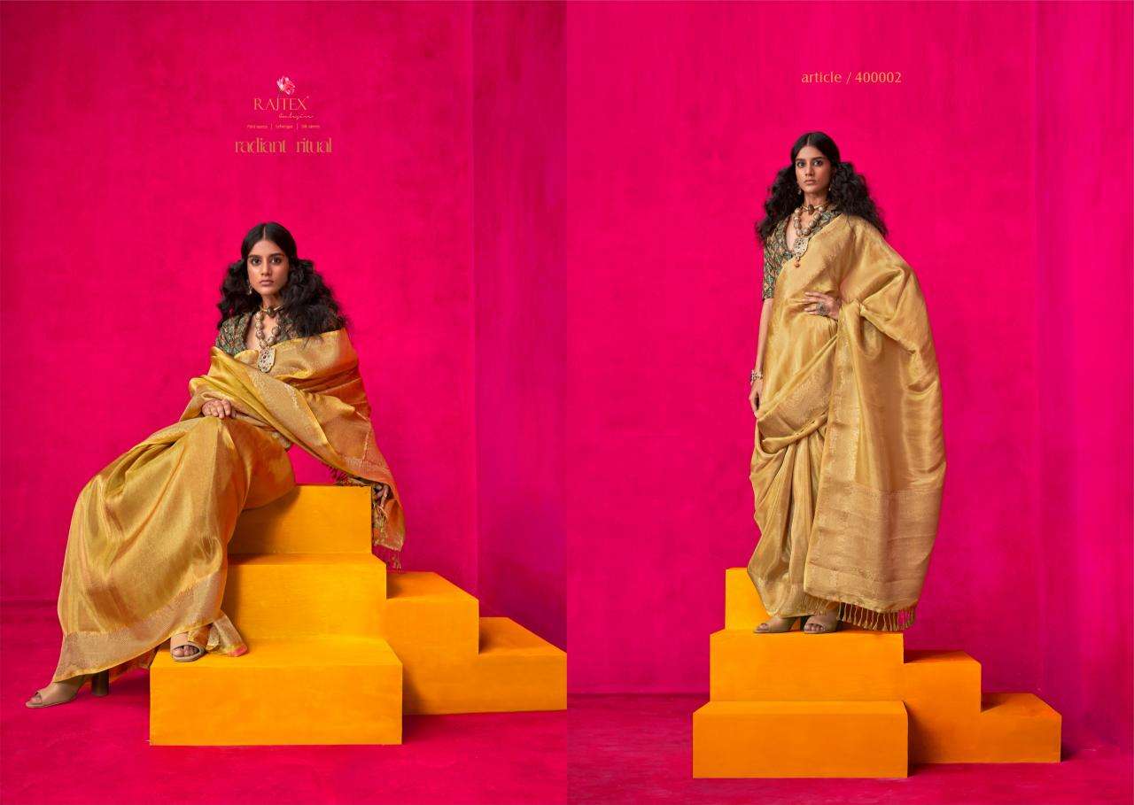 Rajtex Presents Klaila  Zari Tissue Attractive Look Fancy Sarees Catalog Wholesaler And Exporter 