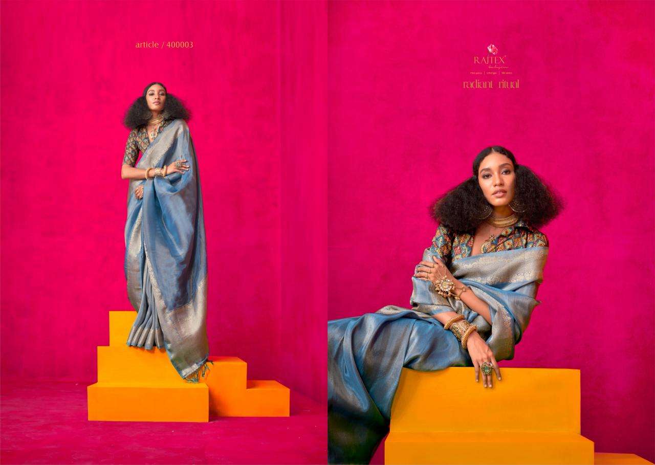 Rajtex Presents Klaila  Zari Tissue Attractive Look Fancy Sarees Catalog Wholesaler And Exporter 