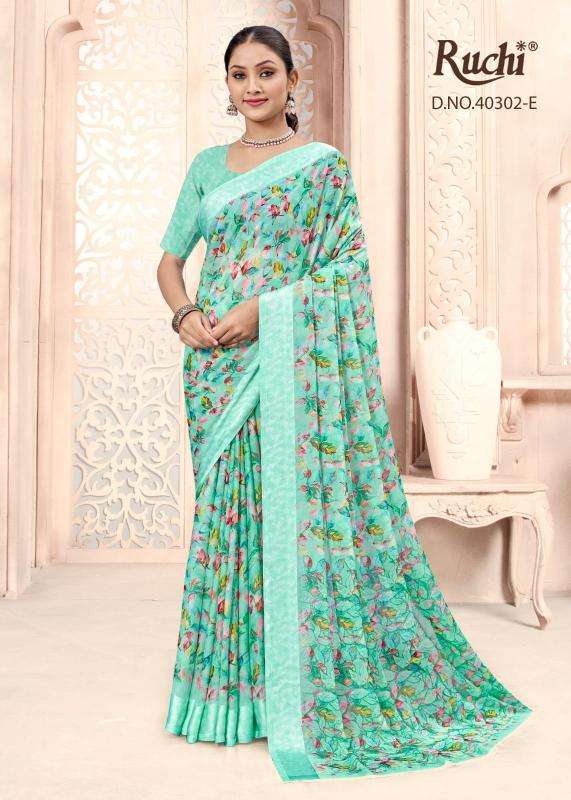 ruchi presents cherry vol-44 chiffon printed best saree catalog wholesaler and exporter 