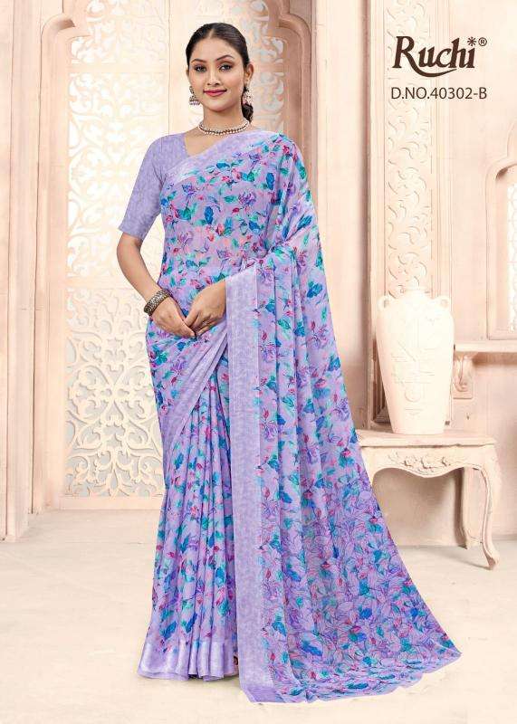 ruchi presents cherry vol-44 chiffon printed best saree catalog wholesaler and exporter 