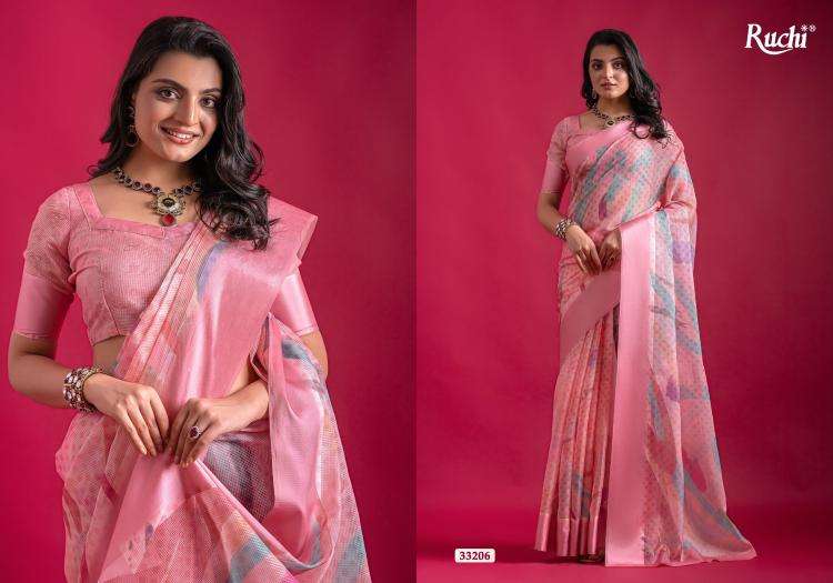 ruchi presents saanchi linen daily wear saree catalog wholesaler and exporter 