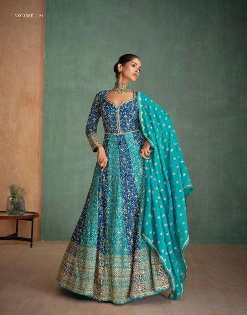 Sayuri Designer Presents Rang Rasiya Vol-2 Georgette Readymade Designer Gown Catalog Wholesaler And Exporter In Surat