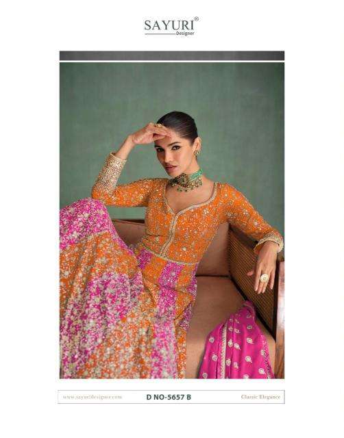 Sayuri Designer Presents Rang Rasiya Vol-2 Georgette Readymade Designer Gown Catalog Wholesaler And Exporter In Surat