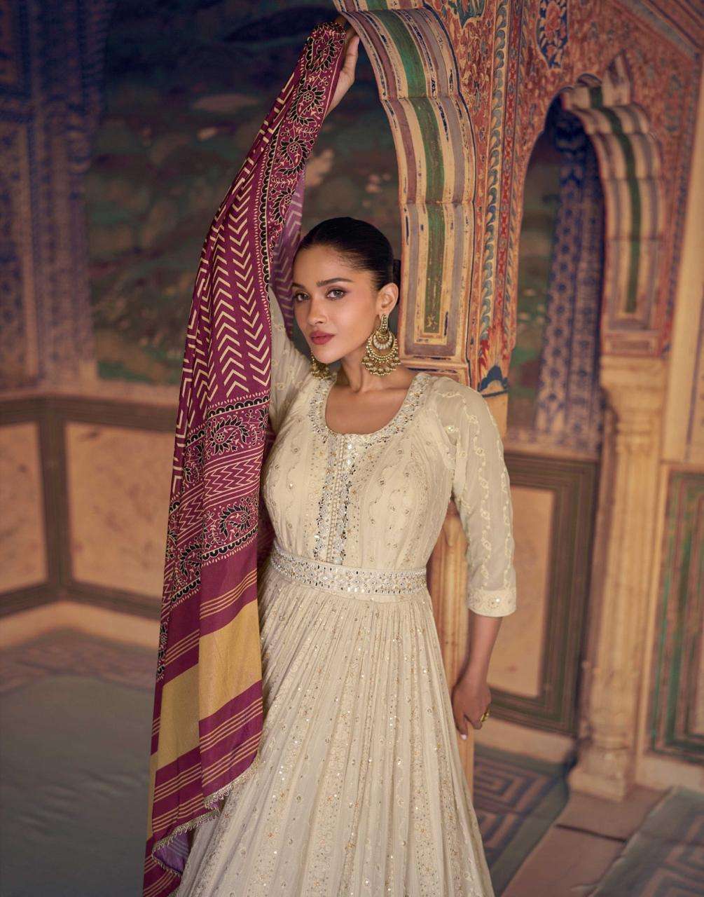 sayuri designer presents rubina readymade classic gown catalog wholesaler and exporter in surat