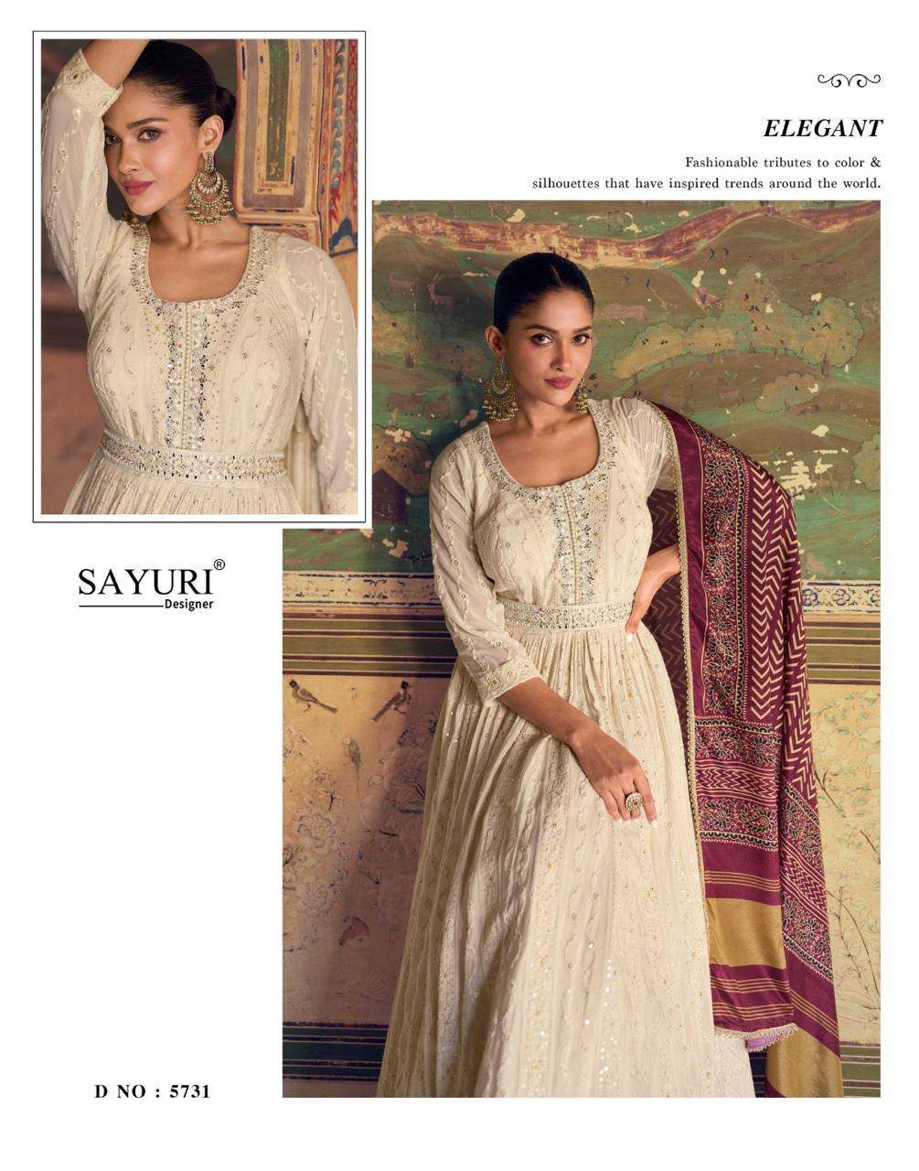 sayuri designer presents rubina readymade classic gown catalog wholesaler and exporter in surat