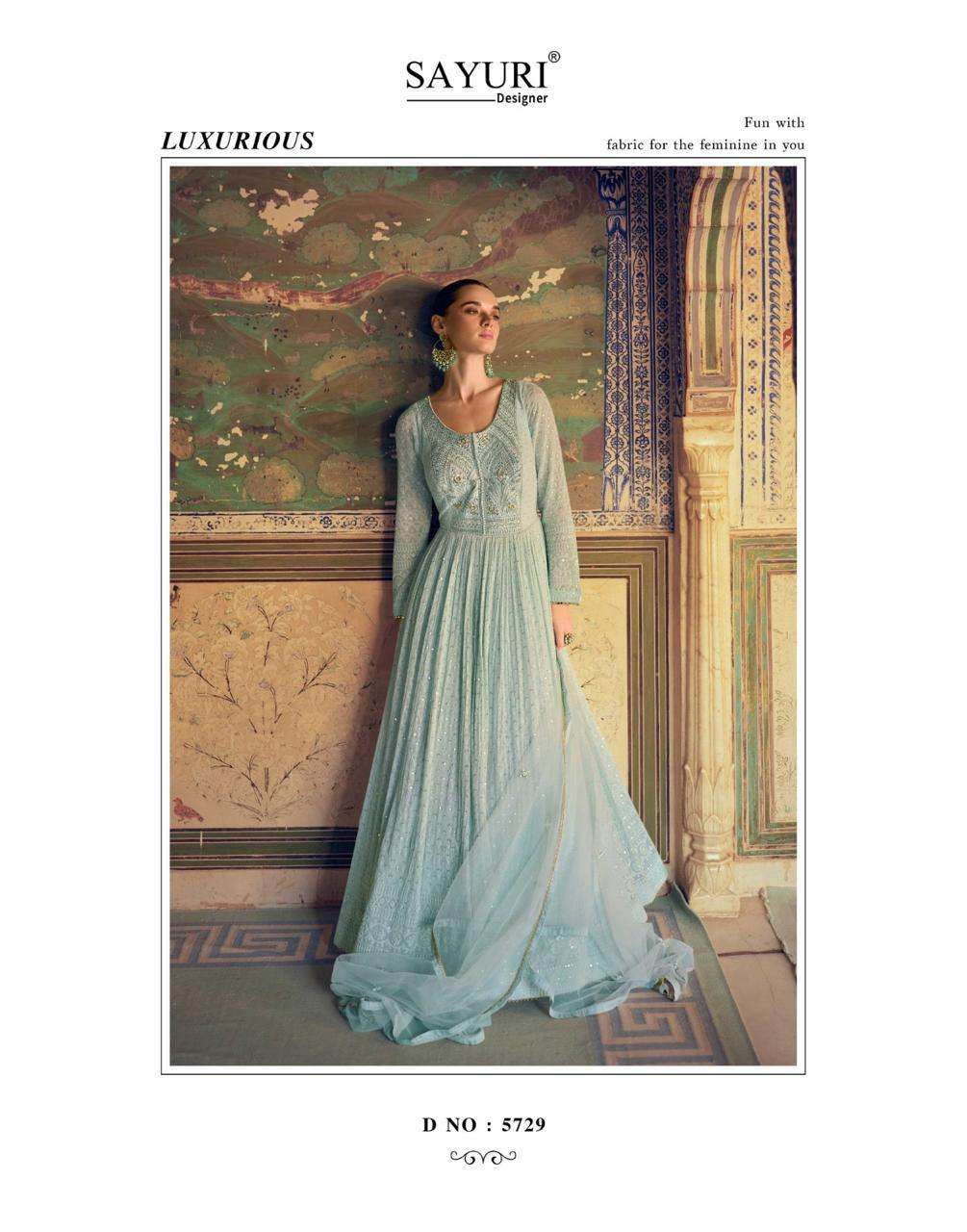 sayuri designer presents rubina readymade classic gown catalog wholesaler and exporter in surat