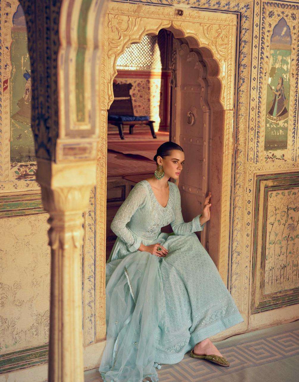 sayuri designer presents rubina readymade classic gown catalog wholesaler and exporter in surat