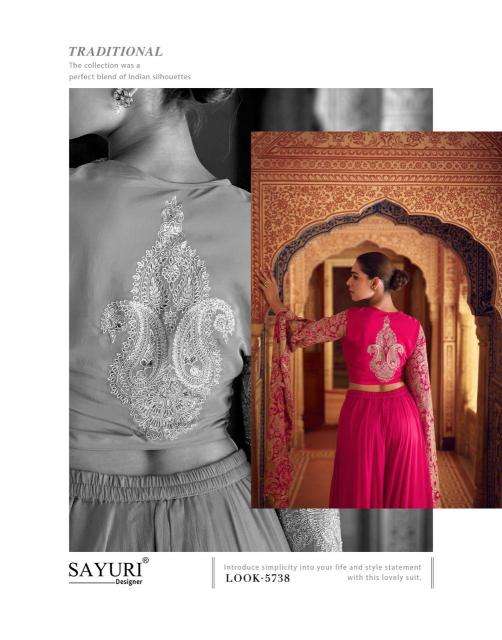 Sayuri Designer Presents Ruchika Chinon Silk Readymade Party Wear Western Dress Catalog Wholesaler And Exporter 