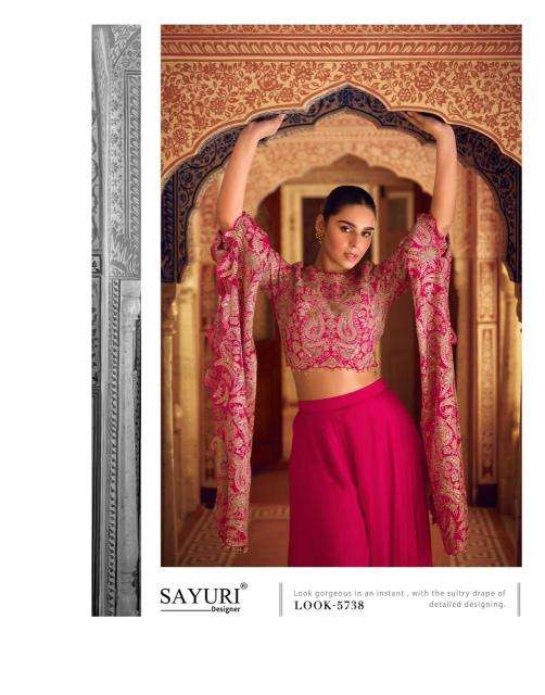 Sayuri Designer Presents Ruchika Chinon Silk Readymade Party Wear Western Dress Catalog Wholesaler And Exporter 
