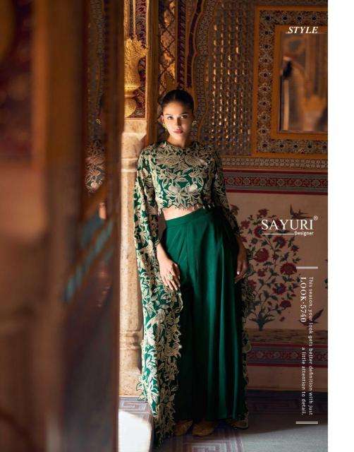 Sayuri Designer Presents Ruchika Chinon Silk Readymade Party Wear Western Dress Catalog Wholesaler And Exporter 