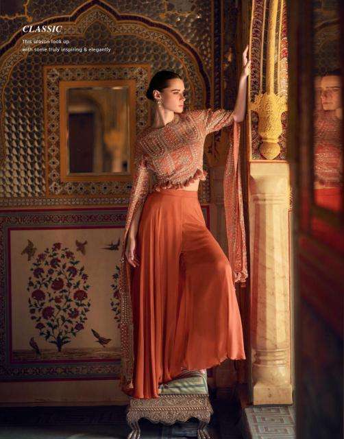 Sayuri Designer Presents Ruchika Chinon Silk Readymade Party Wear Western Dress Catalog Wholesaler And Exporter 