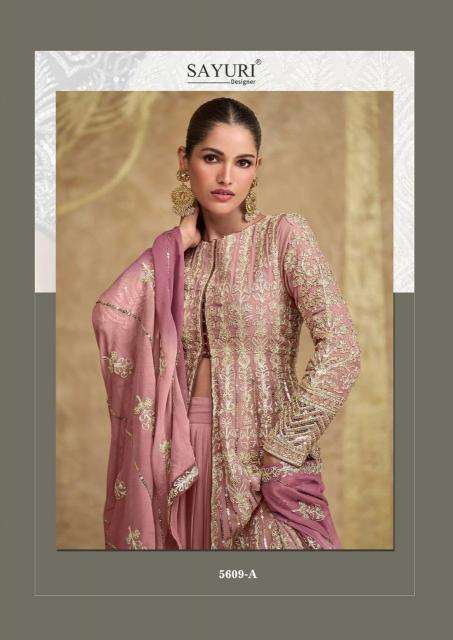 sayuri designer presents sawaria gold georgette readymade classic indo western dress catalog wholesaler and exporter in surat