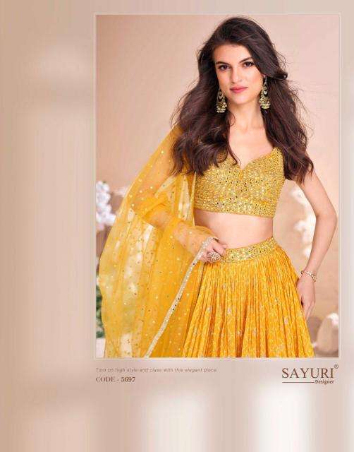 sayuri designer presents sawaymvar viscose jacquard silk full stitch wedding special lehenga catalog wholesaler and exporter in surat