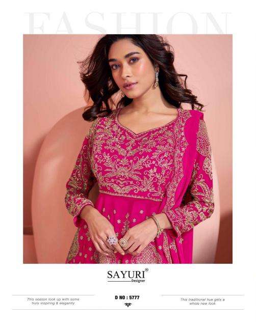 sayuri designer presents veera fully stitch georgette traditional plazzo salwar suit for festivals catalog wholesaler and exporter in surat