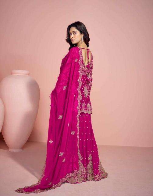 sayuri designer presents veera fully stitch georgette traditional plazzo salwar suit for festivals catalog wholesaler and exporter in surat