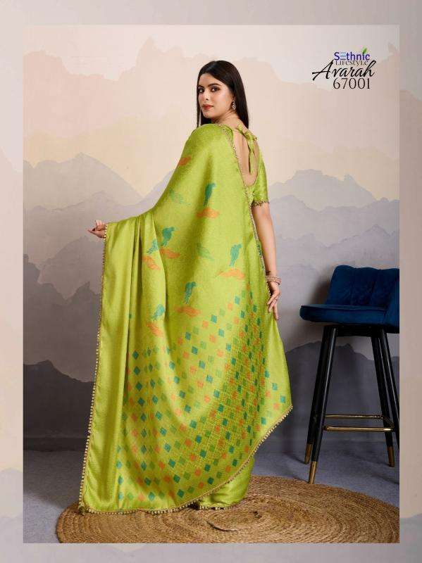 sethnic lifestyle presents avarah brocade silk stylish party wear saree catalog wholesaler and exporter 